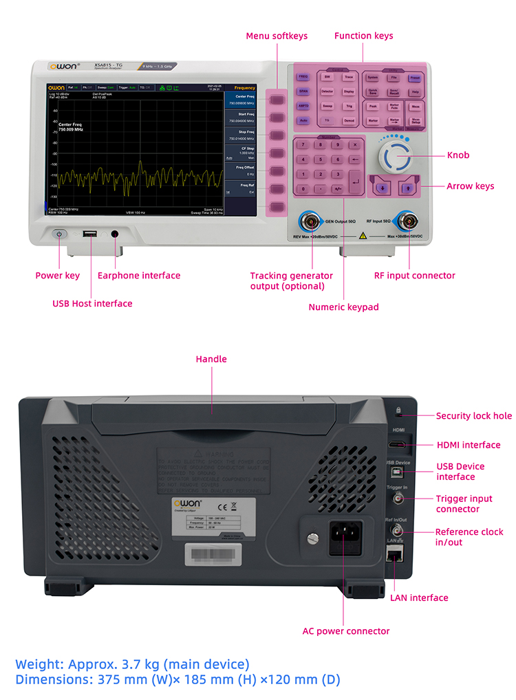 Analisa Spektrum Portabel 9kHz - Spectrum Analyzer Tracking Generator 1.5Ghz ulasan dan harga